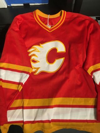 Vintage Calgary Flames Ccm Hockey Jersey Nhl Canada Mens Medium