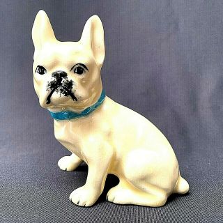 Vintage French Bulldog Boston Terrier Ceramic Figurine Japan