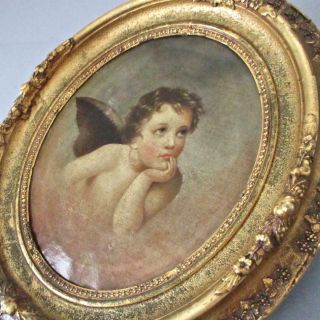 Antique 19thc Oil Painting Canvas Raphael 
