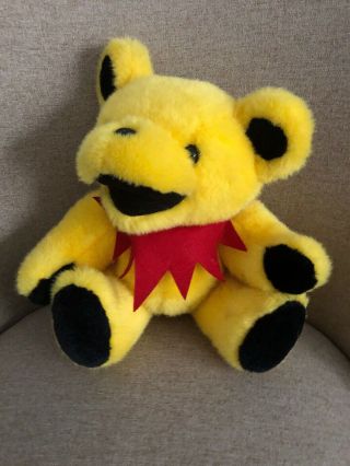 Vintage Grateful Dead Fully Jointed Stuffed 12 " Plush Yellow Bear Steven Smith