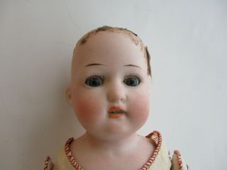 Antique Doll German Huebach Koppelsdorff Bisque Head Kid Leather Body Sleepy Eye 2