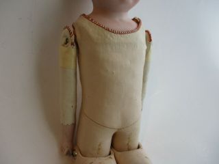 Antique Doll German Huebach Koppelsdorff Bisque Head Kid Leather Body Sleepy Eye 3