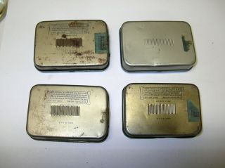 4 Vintage Small Edgeworth Tobacco Tins Extra Sliced Pipe Blue 3.  25” 2