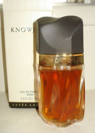 Vintage Estee Lauder Knowing Eau De Parfum Spray Perfume 2.  5 Fl.  Oz Nr