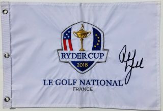 Phil Mickelson Signed 2018 Ryder Cup Golf Flag Psa/dna Masters