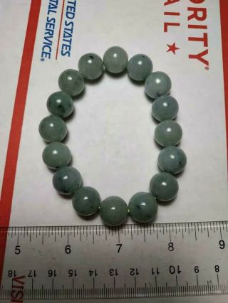 Grade A 100 Natural Burmese Jadeite Jade Beaded Stretchy Bracelet A 288