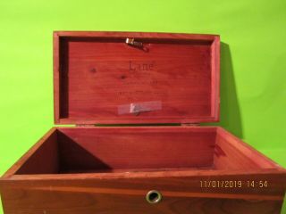 Vintage Small Lane Cedar Wood Chest Jewelry Trinket Box Salesman Sample With Key