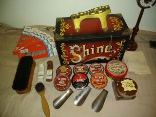 Vintage Shoe Shining Kit 5cents Box