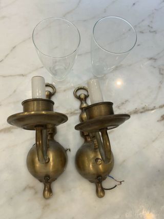 Vintage Pair Wall Sconce Light With Switch West Germany
