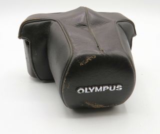 Vintage Olympus Om Soft Black Leather Camera Case For Slr Camera - Ok