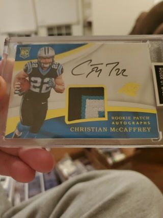 2017 Immaculate Christian Mccaffrey Rookie Patch Auto 84/99 On Fire