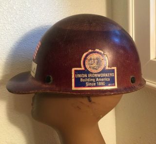 Vintage 1980s Fiberglass Msa Skullgard Hard Hat Ironworker