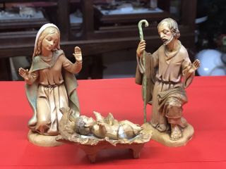 Vintage Fontanini Depose Italy Christmas Nativity Holy Family 4 Pc Set 4 - 1/4 "