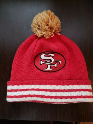San Francisco 49ers Stocking Cap Winter Knit Hat Beanie Big Time Mitchell & Ness