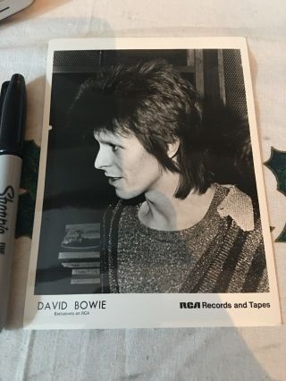 David Bowie Vintage Rca Records Glossy Promo Photo Rare