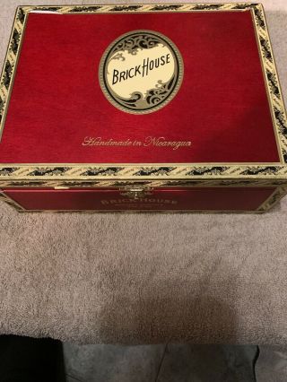 Brick House Mighty Mighty Red Empty Wood Cigar Box (buy Any 2 Get 1)