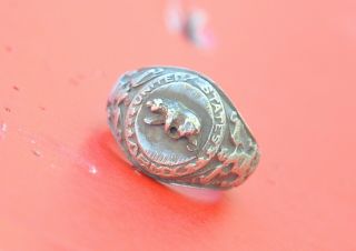 Vintage Sterling Silver Us Army National Guard California Ring Size 9.  25 L 22
