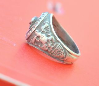 Vintage Sterling Silver US Army National Guard California ring size 9.  25 L 22 2
