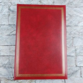 Vintage Red Leather Address Book 8.  5 x 6 in Unlined Old Stock 2
