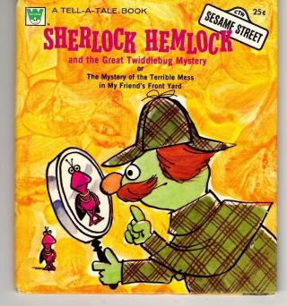 Vintage 1972 Tell A Tale Book Sherlock Hemlock And The Great Twiddlebug Mystery