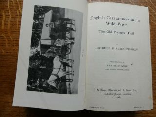 English Caravanners In The Wild West,  Old Pioneers Trail (u.  S.  History) Metcalfe
