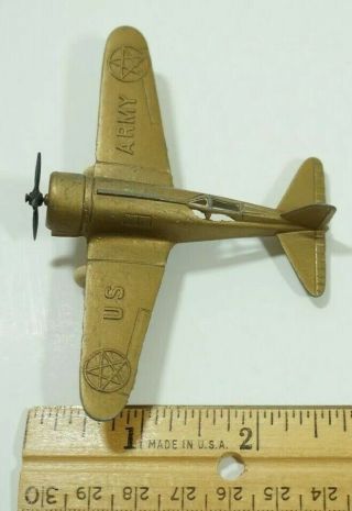Vintage Tootsietoy Us Army 119 Northrup Alpha Plane Diecast Toy Airplane Gold