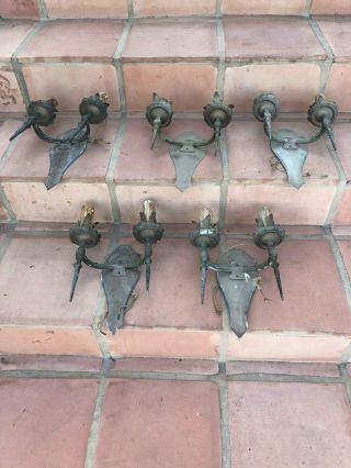 Set Of 5 Vintage Double Armed Sconces From My 1920s Spanish Home