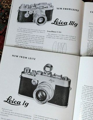 Leica Ig And Iiig Camera Write - Ups In Two Vintage 1957 Leica Fotografie Mags.