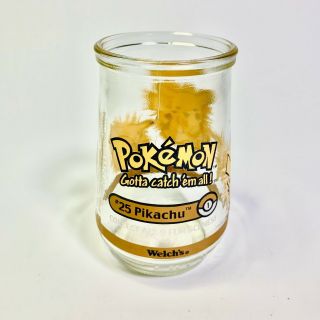 Vintage Welch’s Jelly Jar Pokemon Pikachu 25 1999 2