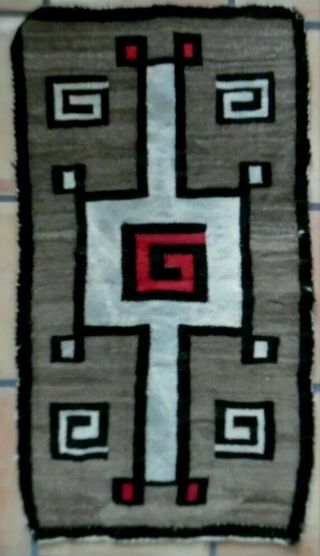 Antique Navajo Rug Blanket Native American Indian Tapestry Weaving CN Cotton 2