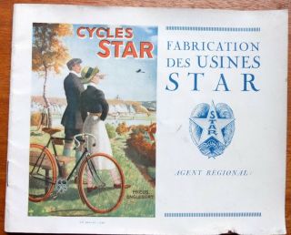 Bicycles Cycles Star Vintage Booklet 32 Pages In French 1920 - 30 