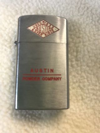 Vintage Dundee Cigarette Lighter Adv Austin Powder Co