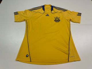 Ukraine Men’s National Team Adidas Yellow Soccer Jersey - Large