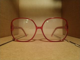 Vintage Liz Claiborne Huge Crystal Red Prescription Glasses Readers,  1.  00 Sally