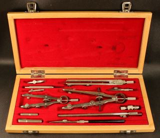 Vintage Compass Brand Drafting Tools Set 1767 Made In Germany