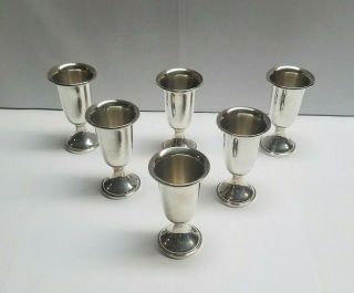 Vintage Set Of 6 Towle Sterling Silver Cordial/sherry/shot Cups
