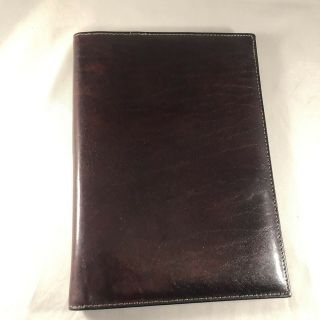 Vtg Bosca Leather Portfolio Hand Stained Hide 5x8 " Notepad Folio Folder Notebook