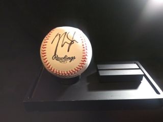 L.  A.  Angels Mike Trout Signed Autograph Baseball.  Psa /dna.