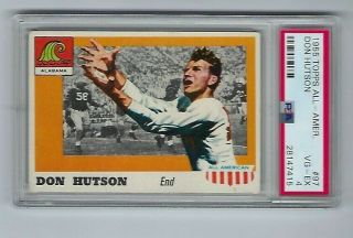 1955 Topps Football Don Hutson Psa 4 Vg - Ex Centered