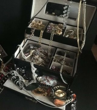 House Vintage/retro And Semi Modern Jewellery And Jewellery Chest,