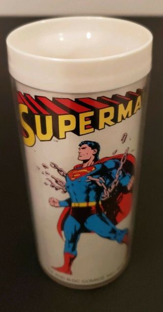 Vintage 1978 Superman Plastic Drinking Cup Dc Comics