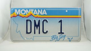1991 Montana Personalized License Plate - " Dmc 1 " -,
