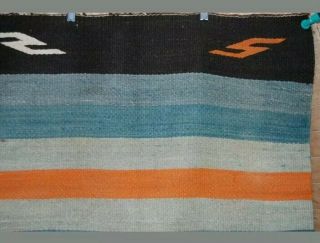 Antique Navajo Rug Germantown Saddle Blanket Native American Indian Weaving 2