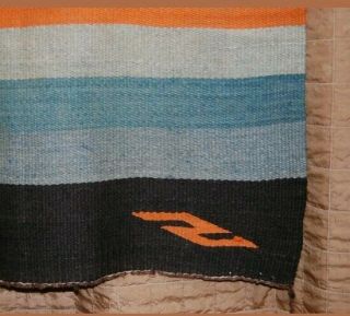 Antique Navajo Rug Germantown Saddle Blanket Native American Indian Weaving 3