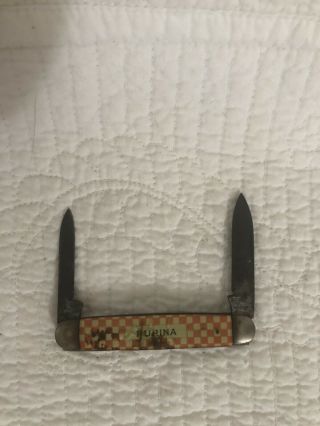 Vintage Purina 2 Blade Kutmaster Pocket Knife