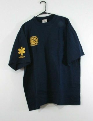 Goodyear Fd Fire Department First Responder T - Shirt " Xl Blue "