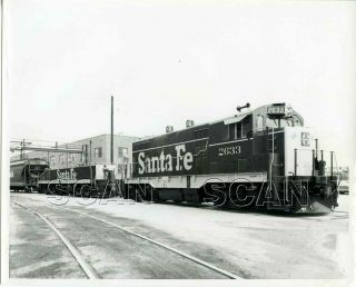 9gg898 At&sf Photo 1960s Santa Fe Rr Cleburne Texas Locomotive 2633