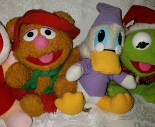 Vintage Disney Mickey ' s Christmas Carol Plush Toys - Muppets Christmas Kermit 80s 3