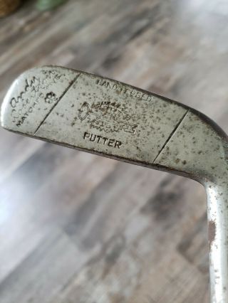 Burr Key Bilt Vintage Antique 8 Putter Hand Forged Golf Club Hickory