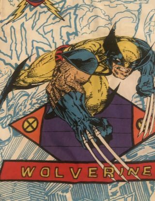 True Vintage 90s X - Men Twin Bed Sheet - Marvel Comics Wolverine Cyclops Cartoon